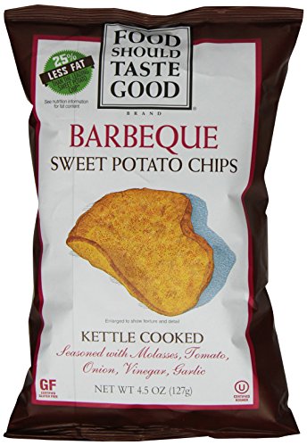Food should Taste Good, BBQ Chips, Kettle Cooked Sweet Pot, 4.5 oz