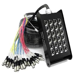 SeismicAudio-16ChannelXLRSNAKECABLE75'long-16XLRsendsand8XLRreturns-ColorCoded,Numericallywelllabeled-HeavyDuty75feetlong