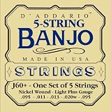 D'Addario Set Banjo Nickel Lite Plus
