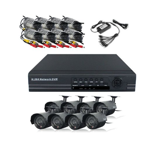 Zmodo PKD-DK0855-500GB 8 Channel DVR CCTV 8 Infrared Camera System with 500 GB Hard Drive