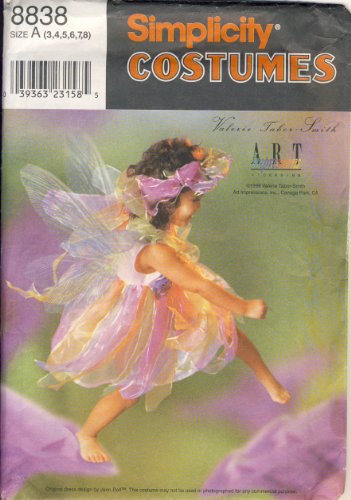 Simplicity Sewing Pattern - 8838 - Use to Make - Child Fairy Costume - Sizes 3, 4, 5, 6, 7, 8 Simplicity Sewing Pattern - 8838 - Use to Make - Child Fairy Costume - Sizes 3, 4, 5, 6, 7, 8