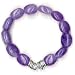 Sterling Silver And Dyed Amethyst Stretch Bracelet