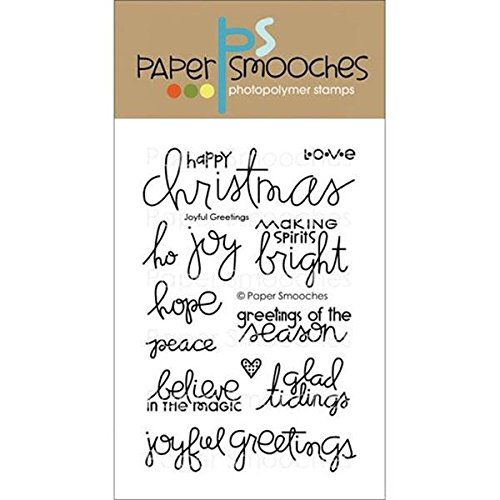 Paper Smooches Clear Stamps, 4 by 6-Inch, Joyful Greetings