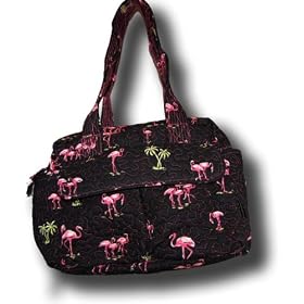 Donna Sharp Quilts Quilted Flamingo Ava Handbag 81969
