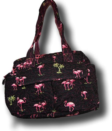 Donna Sharp Quilts Quilted Flamingo Ava Handbag 81969