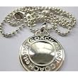 NEW AUTHENTIC COACH STERLING SILVER DOMED SNAP NECKLACE (16 Inch)
