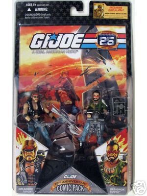 GI JOE 25TH ANNIVERSARY COMIC 2 PACK FIGURE TORCH / RIPPER