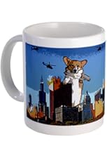 CafePress Corgi-zilla 11oz White Ceramic Mug