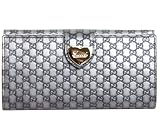 GUCCI（グッチ）203550-AW12G-1701　長財布　マイクログッチシマ ハート　メタリックグレー (並行輸入) GUCCI バッグ 限定