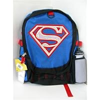 Superman with Glittering S Logo Large Backpack