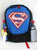 Superman with Glittering S Logo Large Backpack