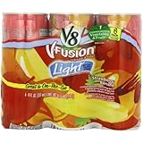 V8 V-Fusion Light Strawberry Banana, 8 Ounce, 6 Count (Pack of 4)