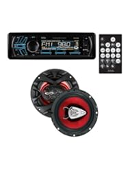 BOSS 650UA 240W CD/MP3 Car Audio Player + 2) BOSS CH6530 6.5" 300W 3Way Speakers
