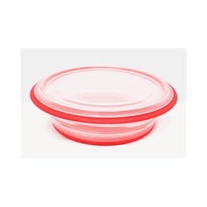 FoldTuk 6 Cup Round Collapsible Bakeware and Storage Container, Red by FoldTuk Kitchenware