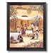 Solid Wood Black Framed Spanish Flowers Cafe Mexican Landscape Pictures Art Print