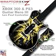 Lightning Yellow WraptorSkinz Skin fits XBOX 360 & PS3 Guitar Hero III Les Paul Controller (GUITAR NOT INCLUDED)