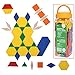 Edx Education Plastic Pattern Blocks - Set of 250 - Early Geometry Skills - Math Manipulative for Shape Recognition, Symmetry, Patterning and Fractions - Ages 4+