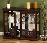 Double Door Curio Cabinet - Mahogany