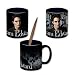 Twilight Fanartikel - TWILIGHT NEW MOON TASSE TEAM EDWARD & CREST FLOURISH - Thermo-Effekt-Tasse aus Keramik, durch Heißgetränke erscheinen neue Dekors