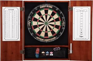 Viper Metropolitan Collection Bristle Dartboard Cabinet (Cinnamon Finish)