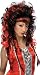 Curly Black Red Goth Vampire Bang Halloween Costume Wig Adult Standard