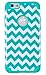 iPhone 6, DandyCase 2in1 Hybrid High Impact Hard Aqua & White Chevron Pattern + Silicone Case Case Cover For Apple iPhone 6 (4.7