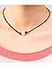 Mudder 16inch Leather Pearl Necklace Freshwater Pearl Choker with Leather Pearl Bracelet