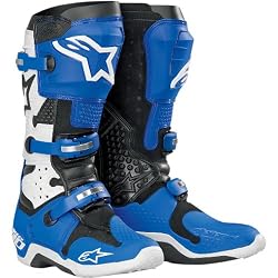 Alpinestars Tech 10 Men's Dirt Bike Motorcycle Boots - Blue/White