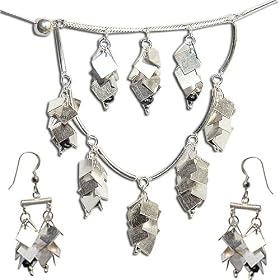 Necklace Earings in Sterling Silver & Black Onyx Gemstones