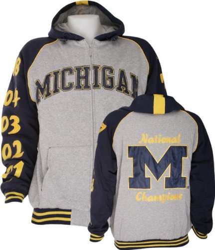 Michigan Wolverines Fleece Hooded Full Zip Jacket