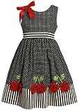 Bonnie Jean Girls 4-6x Dress With Dots And Stripes