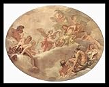 Sebastiano Ricci (Painting series for the Burlington House in London, scene: Cupidus against Jupiter) Gold Wood-Mounted Art Poster Print - 13