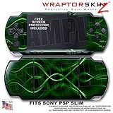 Abstract 01 Green WraptorSkinz Skin and Screen Protector Kit fits Sony PSP  ....