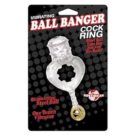 Pipedream Products Vibrating Ball Banger Cock Ring, Clear