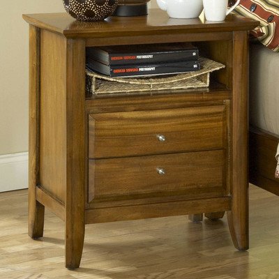 Modus Furniture International City Ii 2 Drawer Nightstand Pecan