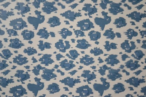 Fashionable Home Decor Biodegradable Wastebasket Trash Can Bags - Blue Leopard Pattern - Great for Den, Bathroom, Kitchen, or Home Office - Wholesale Bulk 100 Pack - 7 Gallon 21x24 Size by Designerliners