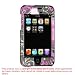 Premium Designer Hard Crystal Snap-on Case for Apple iPod Touch 2, 8GB, 32GB, 64GB - Cool Pink Butterfly Print