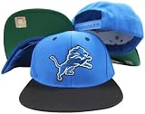 Detroit Lions Blue/Black Two Tone Snapback Adjustable Plastic Snap Back Hat / Cap