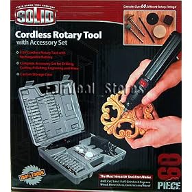 60 PIECE DREMEL STYLE CORDLESS ROTARY POWER DRILL TOOL 