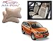 Auto Pearl - Premium Make Beige Designer Car Neck Rest Pillow For - Mahindra XUV 500-2015 RS.349.00