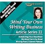 Novelist Stephanie Bond on Writing: Mind Your Own Writing Business, Article Series 22