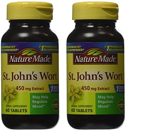 Nature Made St. John's Wort, 450mg - Two Bottles each of 40 Capsules Nature Made St. John's Wort, 450mg - Two Bottles each of 40 Capsules