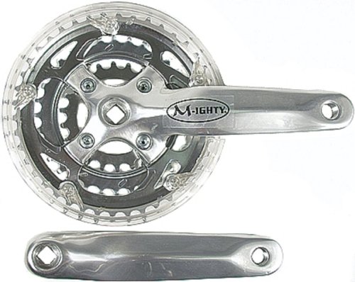 Kettenradgarnitur-MIGHTY,4-kant, mit KSS, 28/38/48Z. 170 mm silber