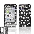 LG VX9700 Cell Phone Black/Silver Stars Design Protective Case Faceplate Cover