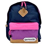 (アウトドアプロダクツ) OUTDOOR PRODUCTS キッズ リュック OUT0172 カラフル リュックサック レディース メンズ 通学 遠足 PURPLE/NAVY