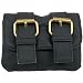 Izaro Roller Buckle Triple Gusset Wallet BE BLACK