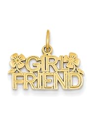 14K Yellow Gold Girl Friend Charm
