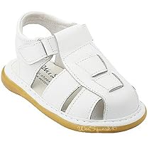 Wee Squeak Baby Toddler Little Boys White Fisherman Sandals Shoes 3-12