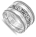 Sterling Silver Woman's Bali Fashion Wide Ring Classic 925 Band 13mm Sizes 6-10
