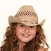 Straw Cowboy Hat Girls Straw Cowboy Stetson Hat With Beaded Band One Size Ref: SC5